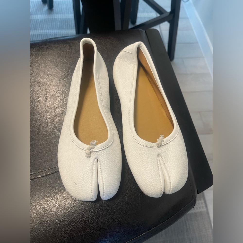 VBDB Tabi Split Toe Ballet Faux Leather Flat Shoes Sz 7